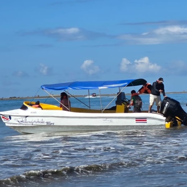 Our crew and boat at the shore