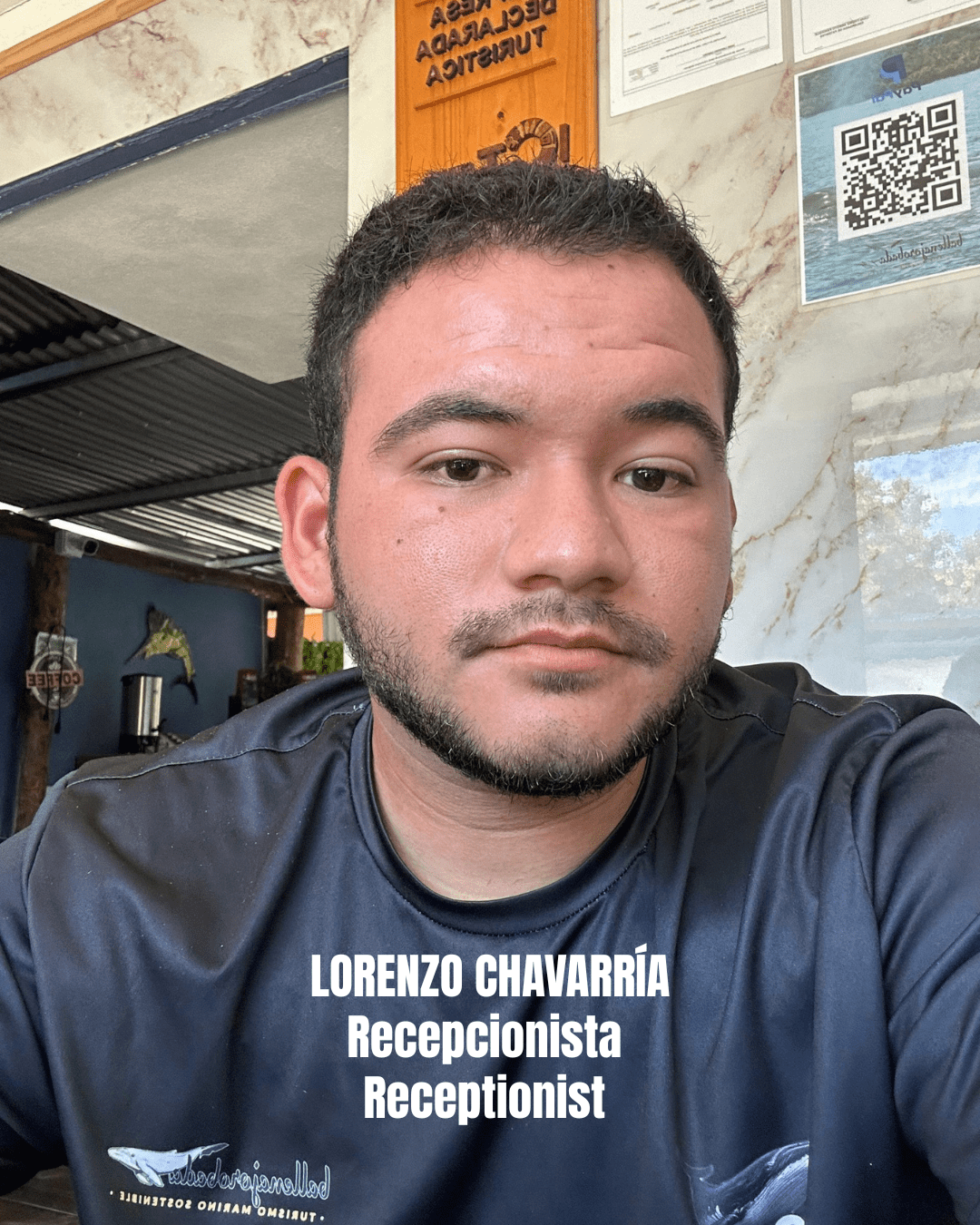 Lorenzo Chavarría — receptionist