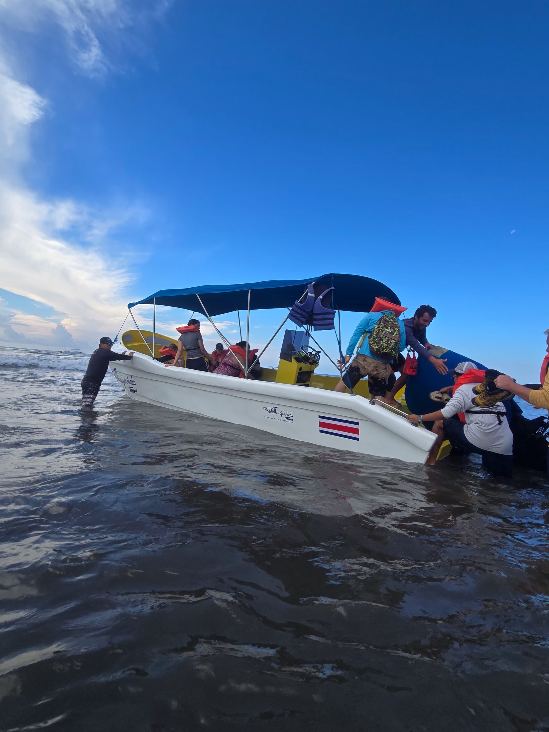 Guests boarding one of our boats
